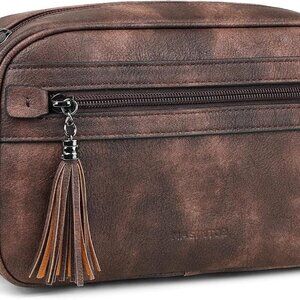 Lightweight Travel Purse for Women - Multi-Pocket Vegan Leather Crossbody Bag